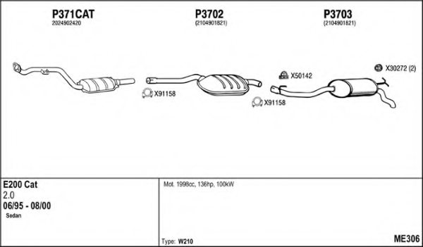 FENNO ME306 Exhaust System